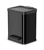 Hailo Trento Oko 2x9 Recycling Bin in Black with Foot Pedal Mechanism.