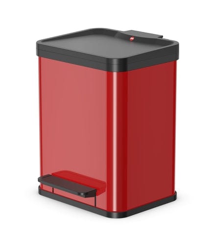 Hailo Trento Oko 2x9 Recycling Bin in Red.
