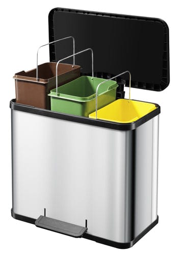 Halio Trento Oko Trio with three separate 9 litre compartments for all in one recycling.