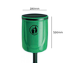 Osprey Outdoor Litter Bin Available with Hood - 40 Litre