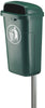 50L Fire Resistant Outdoor Waste Bin - Green body with Green Lid.