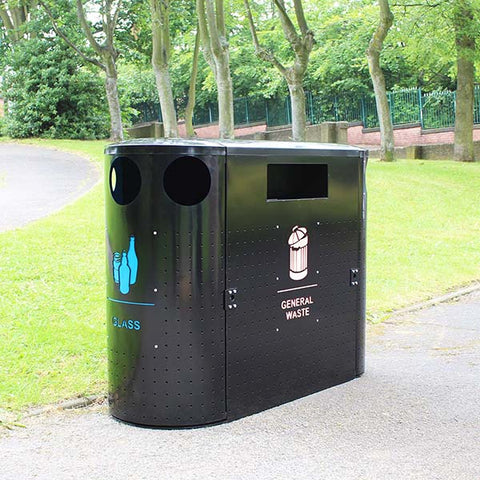 XL Pod Triple Outdoor Recycling Bin - 380 Litres