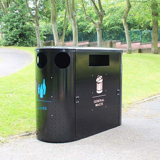 XL Pod Triple Outdoor Recycling Bin - 380 Litres