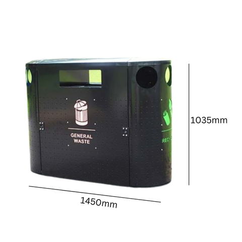 XL Pod Triple Outdoor Recycling Bin - 380 Litres