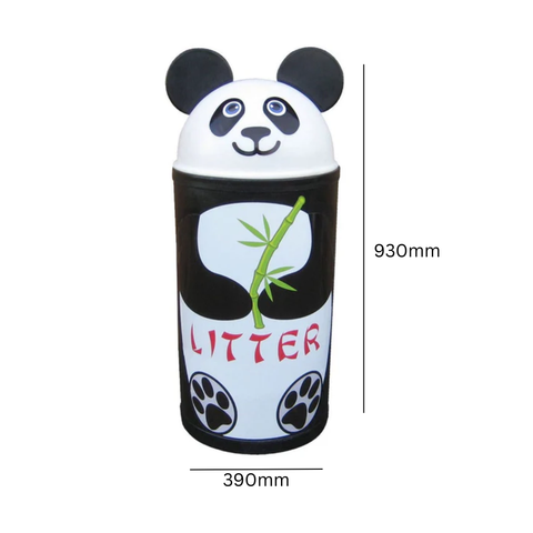 Animal Kingdom Panda Litter Bin- 50 Litre