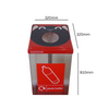 Box Cycle Novelty Panther Plastics Recycling Bin - 60 Litre