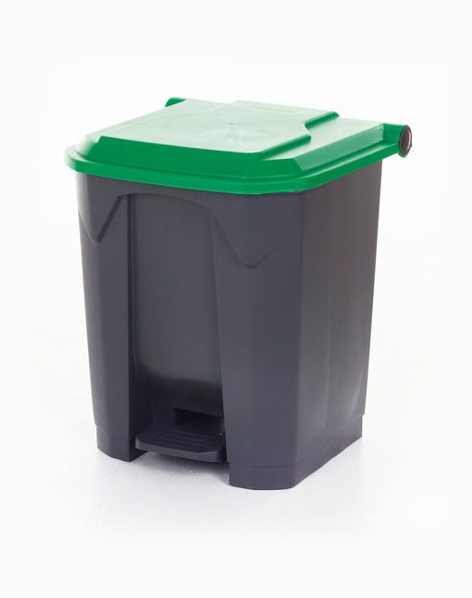 Bin with lid in green colour