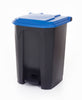 Pedal bin with lid in blue