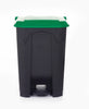 Pedal bin featuring green cover