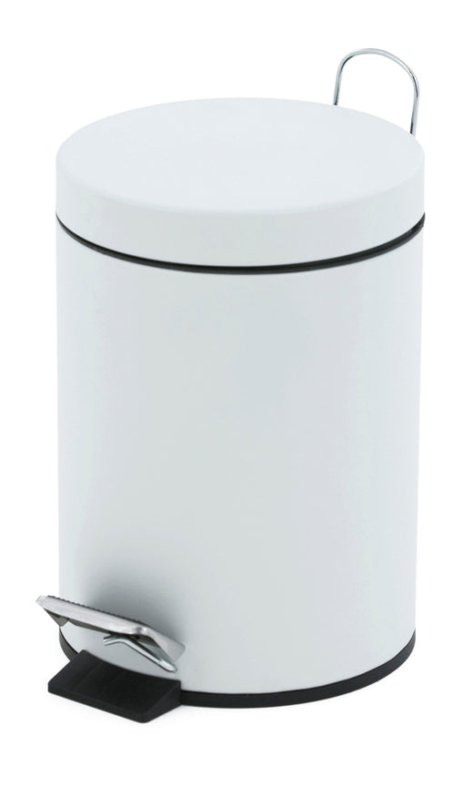 White Classic Pedal Bin with plastic inner bucket.