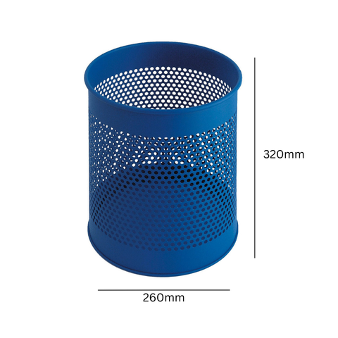 Perforated Office Waste Paper Bin - 15 Litre