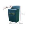 Post Mountable Open Top Litter Bin - 22 Litre