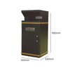 Post Mountable Hooded Litter Bin - 42 Litre