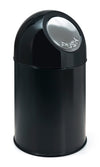 Stainless Steel Push Bin with Liner - 30 Litre