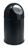 Stainless Steel Push Bin with Liner - 30 Litre