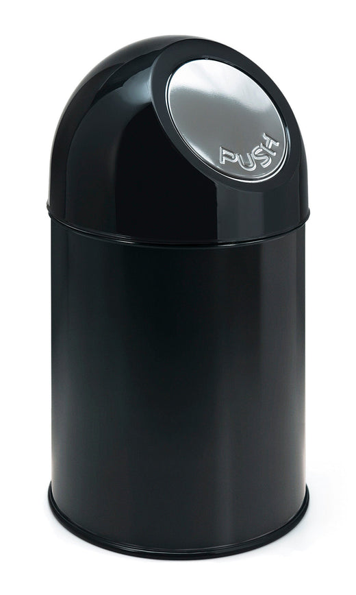 Stainless Steel Push Bin with Liner - 30 Litre