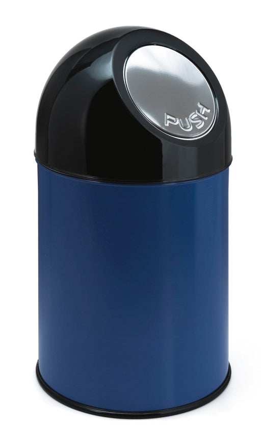 Stainless Steel Push Bin with Liner - 30 Litre