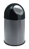 Stainless Steel Push Bin with Liner - 30 Litre