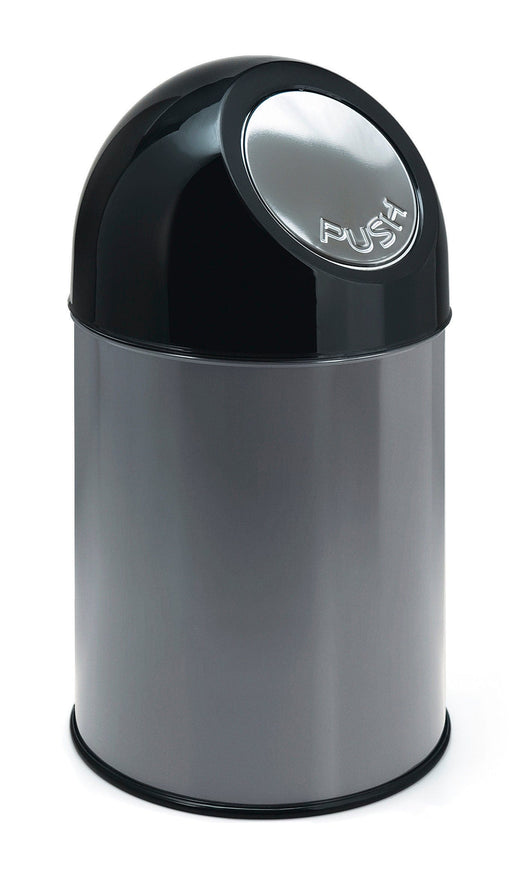 Stainless Steel Push Bin with Liner - 30 Litre