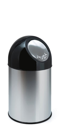 Stainless Steel Push Bin with Liner - 30 Litre