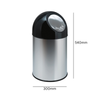 Stainless Steel Push Bin with Liner - 30 Litre