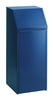 Blue freestanding push flap litter bin.  Front opening with slight lip to aid with opening