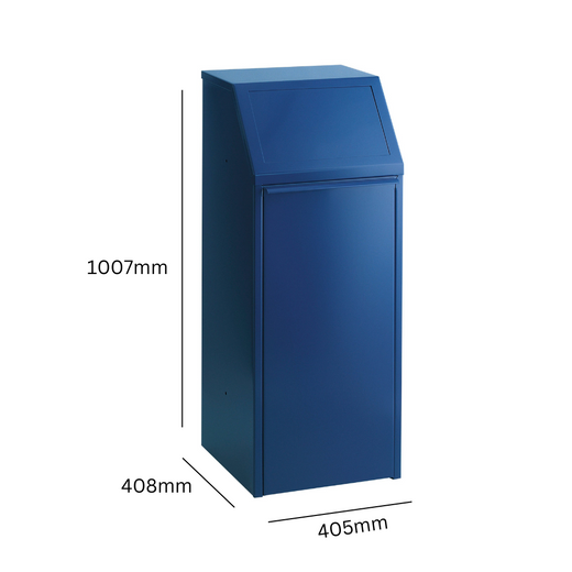 Recycling Bin with Push Lid Available in 5 Colours - 70 Litre