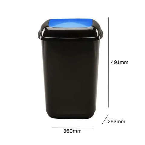 Plastic Push Lid 28 litre Recycling Bin