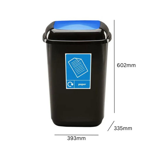 Plastic Push Lid 45 litre Recycling Bin