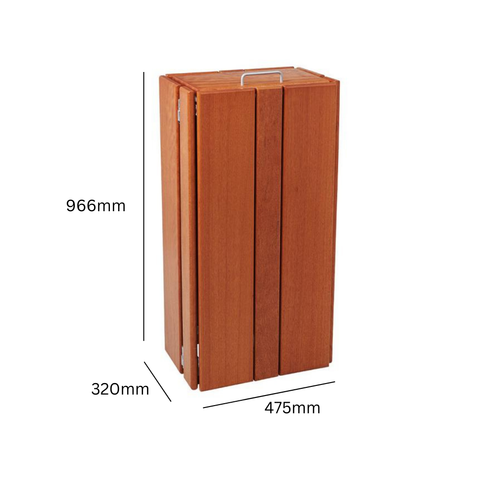 Rectangular Hardwood External Litter Bin - 100 Litre