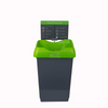 Open Top Recycling Bin with Coloured Lids and Stickers - 50 Litre