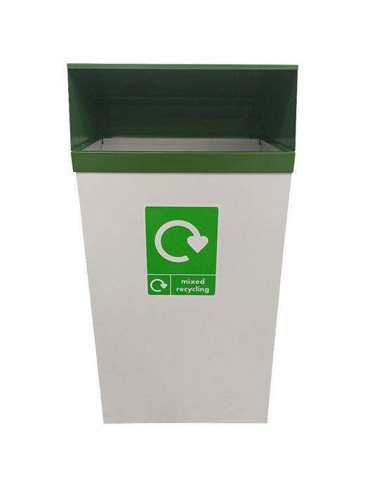 Metal Hooded Colour Coded Recycling Bins - 60 & 80 Litre Available