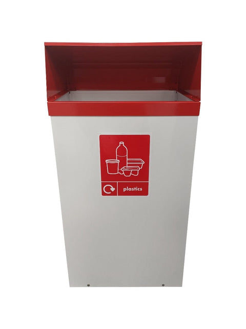 Metal Hooded Colour Coded Recycling Bins - 60 & 80 Litre Available