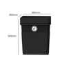 Regent Open Top Mountable Litter Bin - 30 Litre
