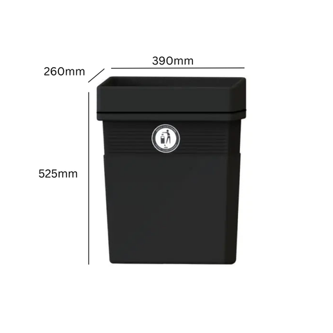 Regent Open Top Mountable Litter Bin - 30 Litre
