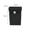 Regent Open Top Mountable Litter Bin - 50 Litre