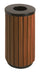 Round Open Top Wood Effect Litter Bin - 40 Litre