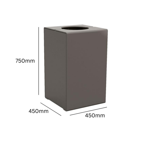 Steel Cube Premium Litter Bin - 120 Litres
