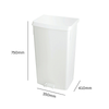 Plastic Pedal Bin with Sackholder - 60 Litre