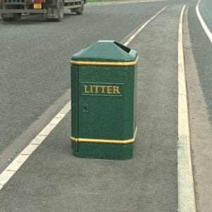 Semi-Open Top Litter Bin - 112 Litre