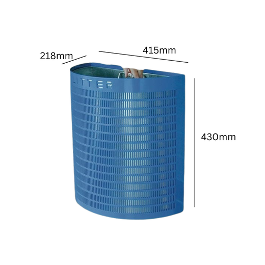 Semi-Circular Open Top Litter Bin - 28 Litres