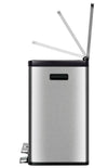 Ecocasa 3 Compartment Kitchen Recycling Bin - 3 x 20 Litre