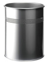Circular Steel Waste Bin with Perforated Ring - 15 Litre