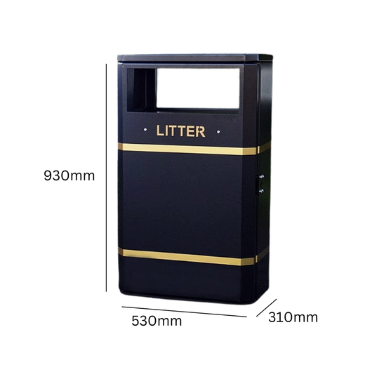 Heavy Duty Outdoor Slimline Bin - 90 Litres
