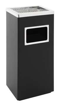 Square Litter and Cigarette Bin - 14.5 Litre