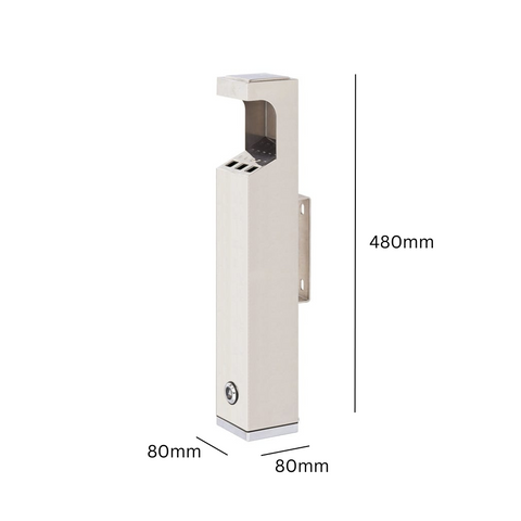 Square Wall Mounted Cigarette Bin