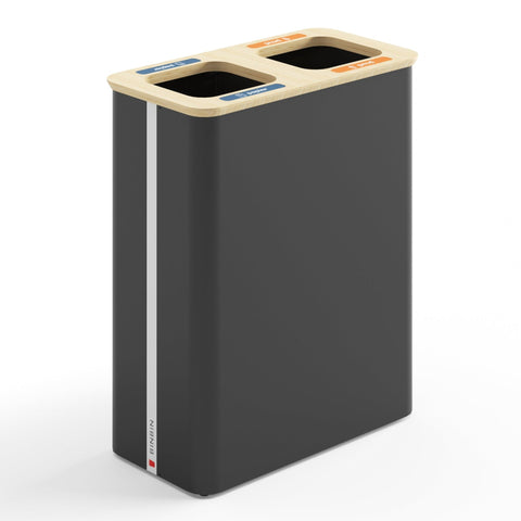 Trinity Two Bay Office Recycling Station - 2 x 60 Litre
