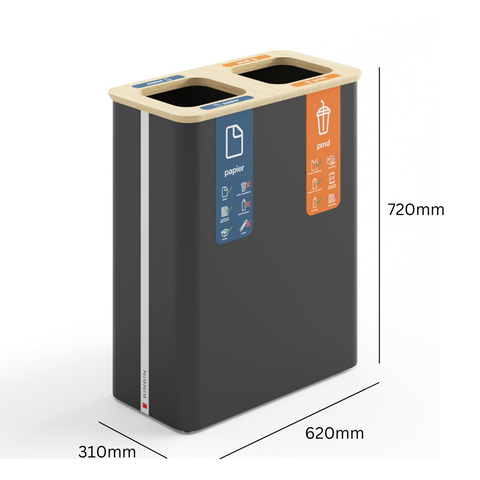 Trinity Two Bay Office Recycling Station - 2 x 60 Litre