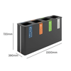 Trinity Quad Recycling Bin - 4 x 90 Litre
