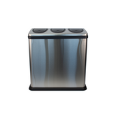 Push Lid Triple Recycling Bin - 3 x 20L